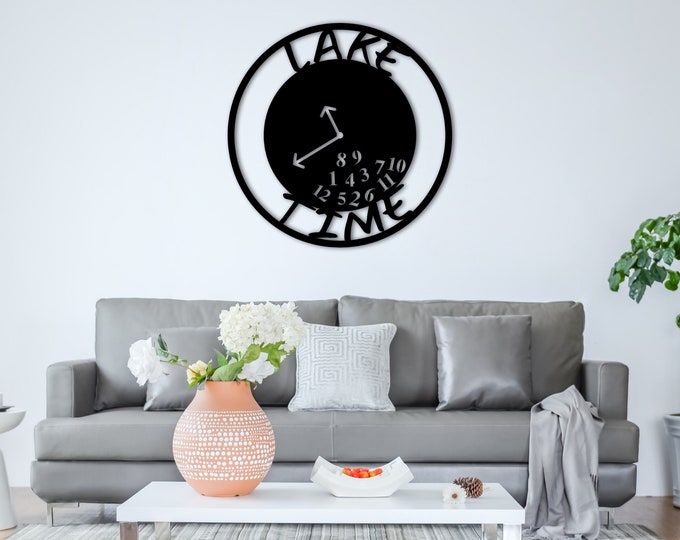 Personalized Metal Clock, Family Name Clock, Housewarming Gift, Wedding Gift, Wall Decor, Personalized Gift, Personalized Metal Sign Gift