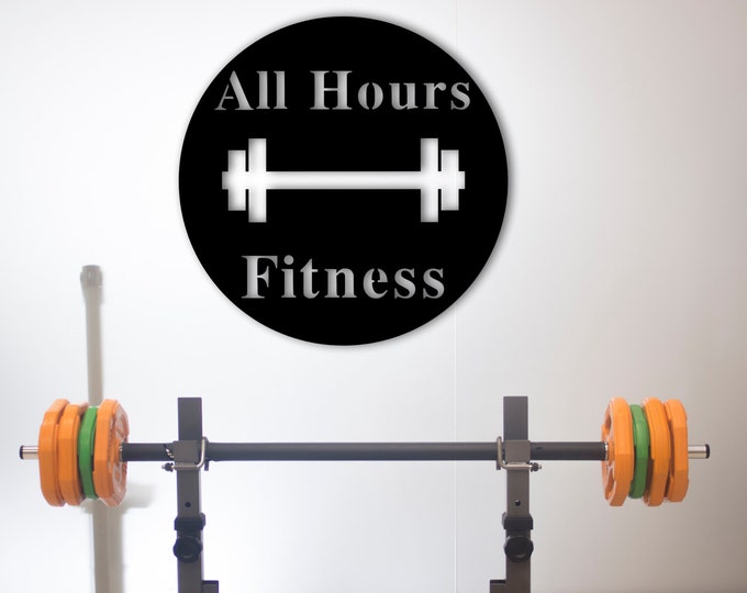 Personalized Metal Gym Sign, Custom Gym Business Name Sign, Gym Sign, Home Workout Name Sign, Gift For Workout Lover, Exercise Nut Decor