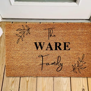 LARGE Custom Doormat, Last Name Doormat, Housewarming Gift, Wedding Gift, Custom Doormat, Anniversary Gift, Personalized Doormat, Door Mat