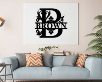 Personalized Family Name Metal Sign, Metal Monogram Sign, Last Name Sign, Housewarming Gift, Custom Metal Name Sign, Wedding Gift, Monogram
