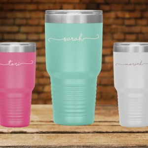Personalized 30 OZ Tumbler, Custom Travel Mug, Laser Engraved Tumbler, 30oz Custom Tumbler, Insulated Tumbler, Monogram Tumbler, Customized