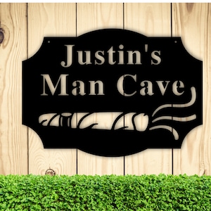 Personalized Man Cave Sign, Custom Man Cave Sign, Custom Cigar Sign, Cat Cave, Game Room Sign, Custom Bar Sign, Father&#39;s Day Gift Cigar Sign