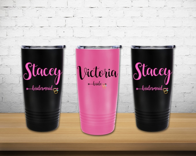 Personalized Tumbler, 20 Oz Tumbler, Custom Tumbler, Stainless Steel Mug, Bridesmaid Proposal Tumbler, Travel Mug, Bridesmaid Tumbler Custom