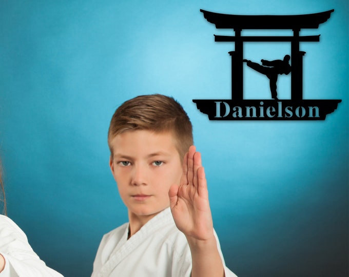Karate Metal Wall Art, Metal Karate Decor, Karate Sign, Karate Name Sign, Sports Name Sign, Metal Art, Custom Personalized Metal Gift Ideas