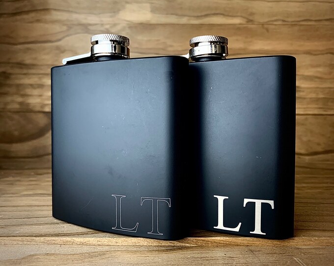 Personalized Flask for Men, Groomsmen Gift Personalized, Engraved Flask, Monogrammed Flask, Custom Flask, Hip Flask, Flask Set for Groomsmen