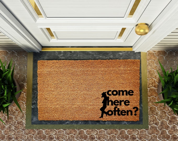 Boho House Decor, Front Door Mat Western Theme, Cowboy Home Decor, Come Here Often Cowboy, Howdy Doormat, Texas Home Decor, Front Porch Mat