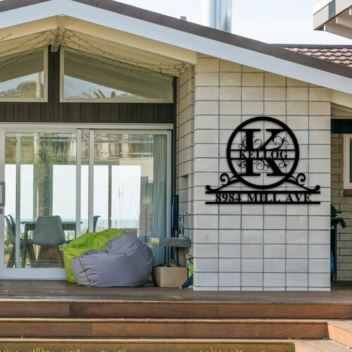 Personalized Family Name Metal Sign, Metal Monogram Sign, Last Name Sign, Housewarming Gift, Custom Metal Name Sign, Wedding Gift Ideas