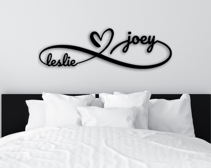 Personalized Sign Wedding Gift, Metal Wall Art, Metal Signs, Infinity Sign with Names, Wall Decor, Wedding Gift, Metal Sign Personalized