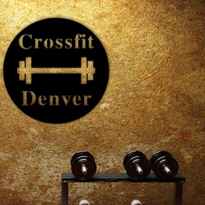 Gym Sign Personalized, Home Gym Sign, Personalized Gym Sign, Crossfit Sign, Metal Sign, Custom Gym Sign, Gym Sign for Him, Personalized Sign