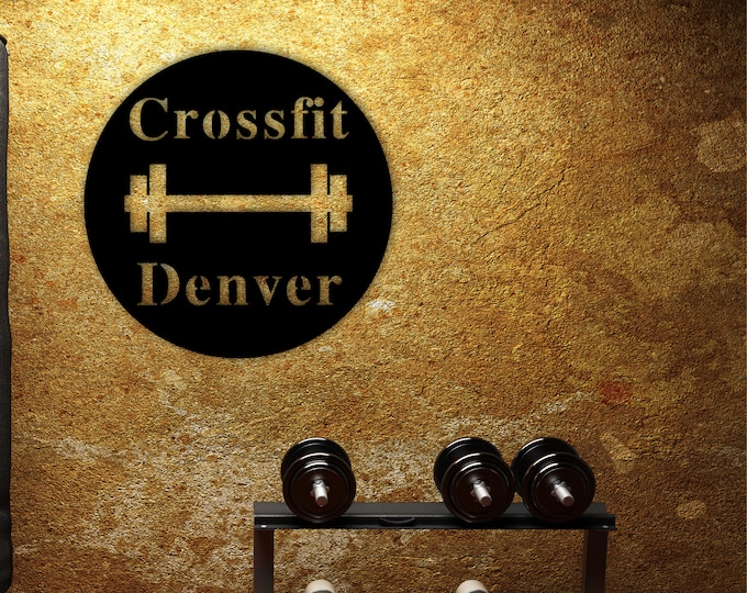 Gym Sign Personalized, Home Gym Sign, Personalized Gym Sign, Crossfit Sign, Metal Sign, Custom Gym Sign, Gym Sign for Him, Personalized Sign