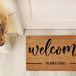 Personalized Doormat, Top Seller, Custom Doormat, Welcome Doormat, Front Door Mat, Monogram, Family, Wedding Gift, Closing Gift, New Home