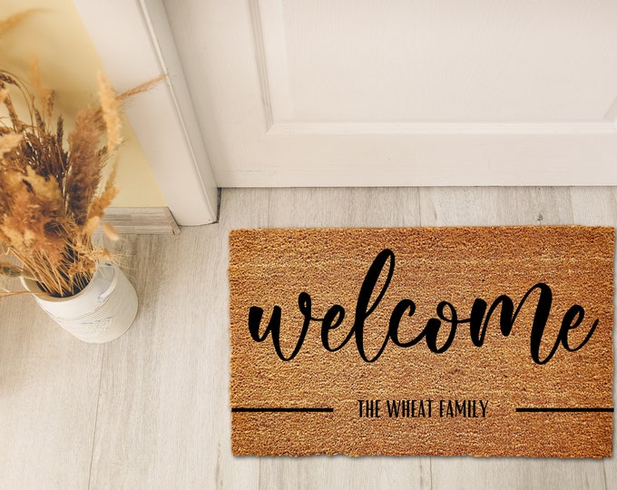 Personalized Doormat, Top Seller, Custom Doormat, Welcome Doormat, Front Door Mat, Monogram, Family, Wedding Gift, Closing Gift, New Home