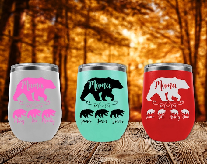 Mother's Day Gift, Mother's Day Wine Tumbler, Mom Wine Tumbler, Custom Wine Tumbler For Mom, Personalized Gifts For Mothers Day, Custom Tumb