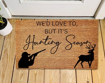 Hunting Fishing Loving Every Minute of it Welcome Door Mat, Hunting Door Mat, Gift For Hunters, Fall Porch Decor, Fall Hunting Porch Mat