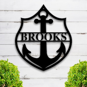 Personalized Family Name Metal Sign, Family Name Sign Housewarming Gift, Door Hanger, Last Name Sign, Metal Wall Art, Wedding Gift