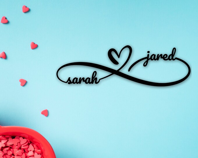 Personalized Anniversary Gift, Valentines Day Gift, Cuples Name Anniversary Gift, Infinity Name Sign,Custom Anniversary Gift