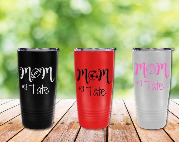Basketball Mom 20oz Tumbler, Football Mom Tumblers, Custom Soccer Mom Gift Ideas, Baseball Mom Cup, Gift For Her, Mother's Day Special, Cups