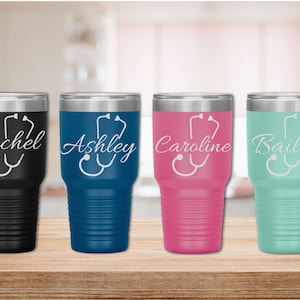 Krankenschwester Geschenk, personalisierte Wein Tumbler für Arzt, Geschenk für Arzt, benutzerdefinierte Wein Becher, 12oz Wein Tumbler, Krankenschwester Geschenkidee, Geschenk für Arzt