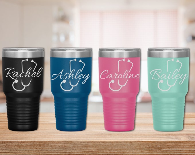 Nurse Gift, Personalized Wine Tumbler for Doctor, Gift for Doctor, Custom Wine Tumbler, 12oz Wine Tumbler, Nurse Gift Idea, Gift for Doctor
