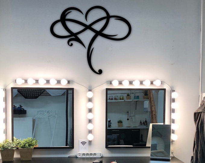 Metal Heart Infinity Sign, Custom Metal Wall Art, Unique Home Decor, Metal Wall Hanger Art, Custom Decor For Home, Housewarming Gift Realtor