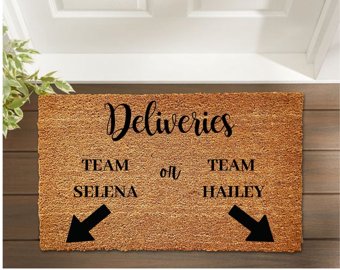 Deliveries Doormat, Team Selena Doormat, Cute doormat, Selena Gomez Inspired, Home Decor, Doormats, Welcome Mat, Doormat, Hailey Bieber