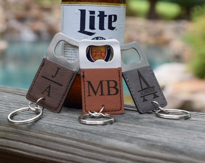 Personalized Bottle Opener Keychain, Wedding Favor, Customized, Wedding Gift, Bottle Opener, Keychain, Favor, Engraved Bottle Opener, Custom