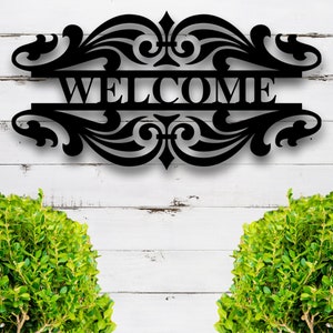 Metal Welcome Sign, Outdoor Welcome Sign, Housewarming Gift, Realtor Closing Gift, Welcome Sign, Home Metal Welcome Sign, Wedding Gift