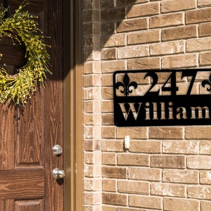 Custom Metal Address Sign, Last Name Letter Address Sign, Metal Address Sign, Outdoor Sign, Address Plaque, Housewarming Gift, Moving Gifts