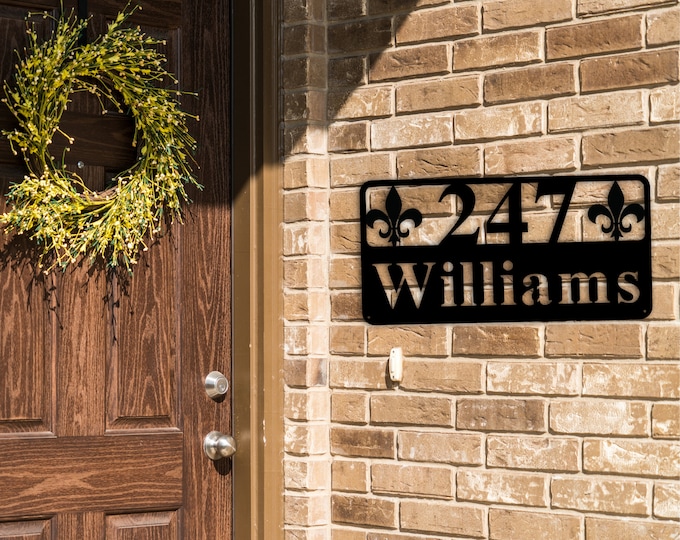 Custom Metal Address Sign, Last Name Letter Address Sign, Metal Address Sign, Outdoor Sign, Address Plaque, Housewarming Gift, Moving Gifts
