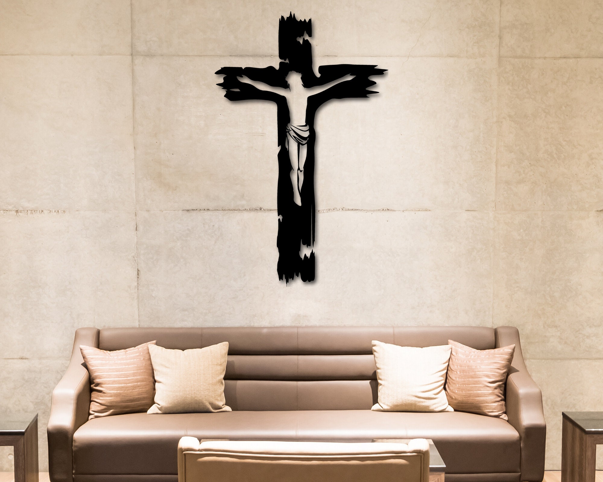 Jesus Name Cross Religious Funny Christian - Jesus Cross - Sticker