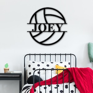 Volleyball Metal Wall Art, Metal Sports Decor, Volleyball Sign, Volleyball Name Sign, Sports Name Sign, Metal Art, Custom Metal, Custom Name