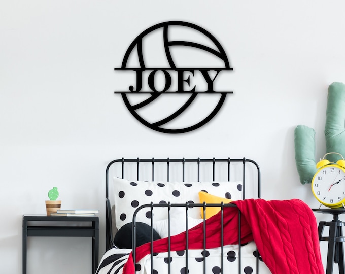 Volleyball Metal Wall Art, Metal Sports Decor, Volleyball Sign, Volleyball Name Sign, Sports Name Sign, Metal Art, Custom Metal, Custom Name