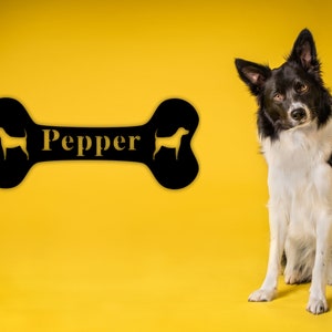 Personalisierte Hund Name Zeichen, Hund Knochen Zeichen, Haustier Name Zeichen, Hund Liebhaber Zeichen, personalisierte Hund Zeichen, Hund Kennel Zeichen Metall Hund Knochen
