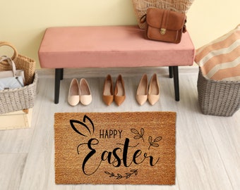 Happy Easter Doormat, Easter Doormat, Doormats, Home Decor, Spring Doormat, Farmhouse Doormat, Easter Decor, Spring Decor, Porch Decor