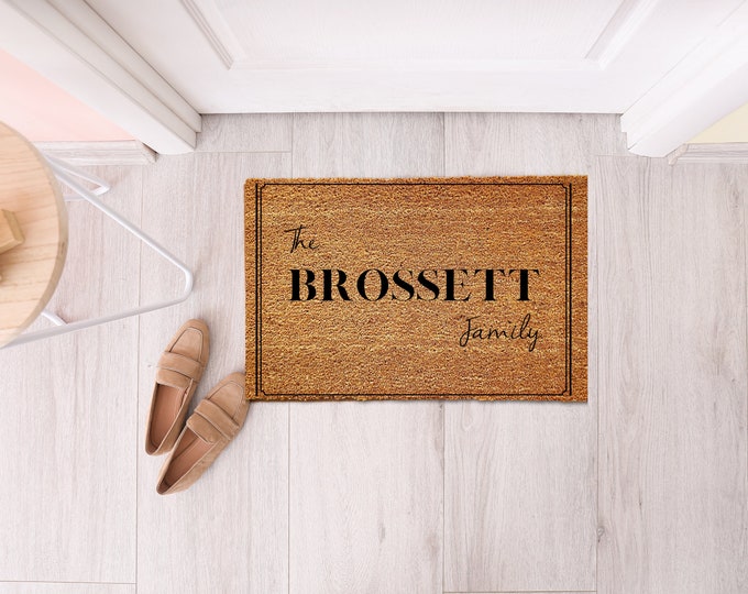 Heartful Housewarming Gift, Wedding Gift, Custom Doormat, Personalized Doormat, Closing Gift, Welcome, Front Door Mat, Monogram Rug
