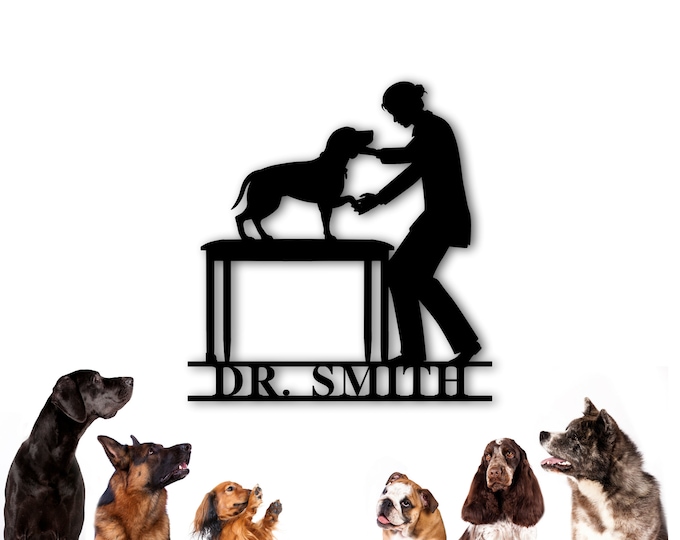 Personalized Veterinary Metal Sign, Veterinary Sign, Veterinary Gift, Veterinarian Gift, Animal Lover Gift, Custom Vet Sign, Gift For Vet