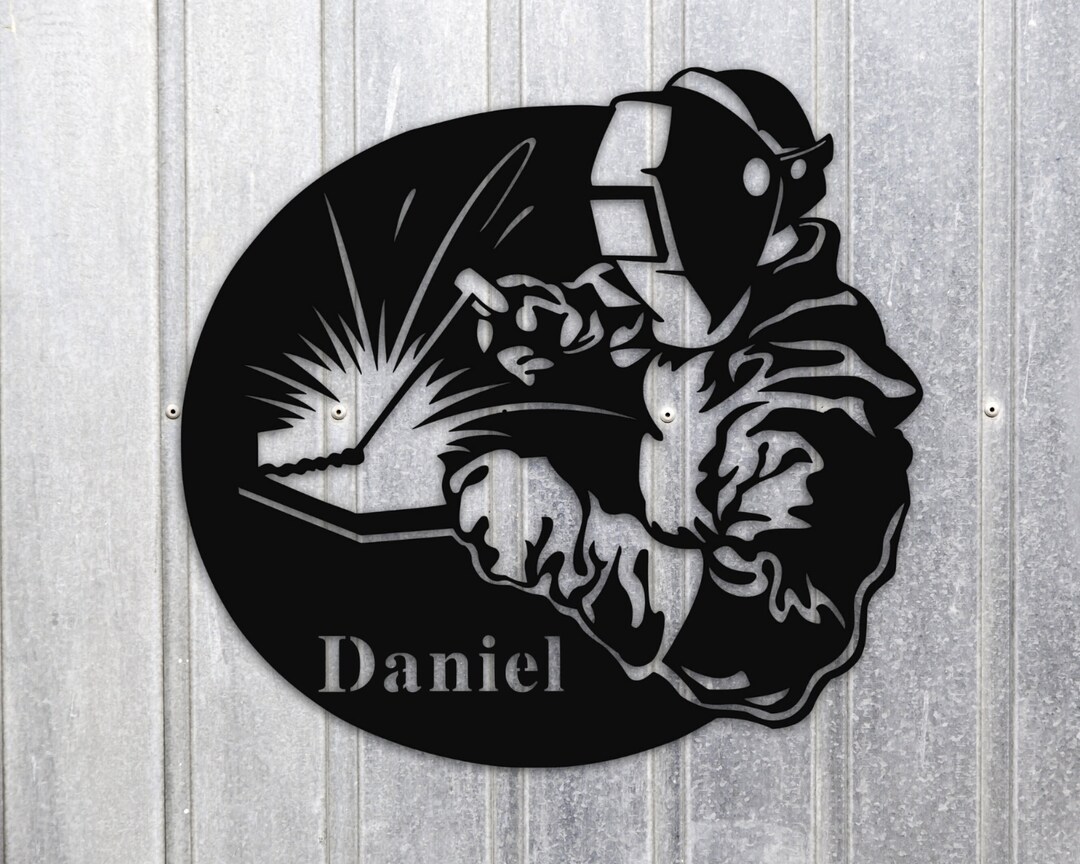 Personalized Welder Name Metal Sign, Mechanic Gift, Gift for Welder