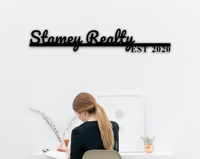 Custom Office Door Sign, Personalized Metal Office Sign, Business Name Sign, Custom Metal Name Sign, Personalized Metal Business Name Sign