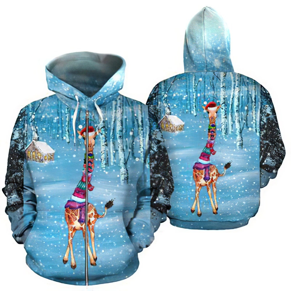 Zip up christmas hot sale hoodie
