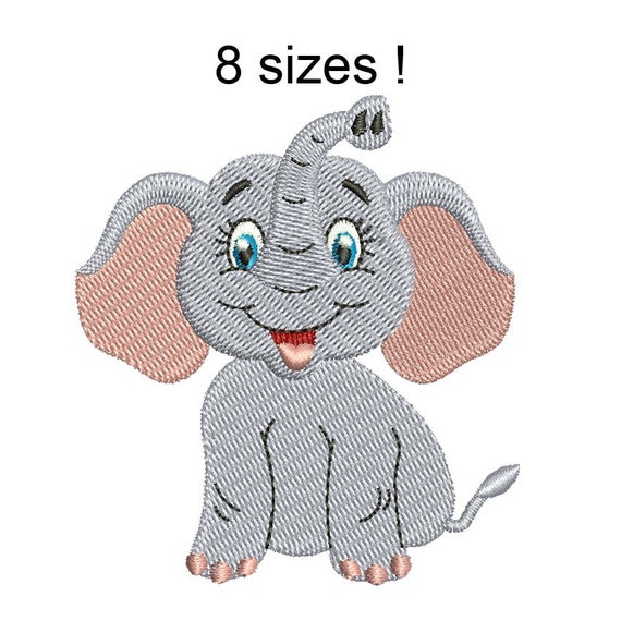 Baby Elephant Embroidery Design Nice Elephant Machine - Etsy