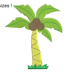 Palm Tree Embroidery Design, Palm Tree Machine Embroidery Designs, Summer Machine Embroidery Design Files, 8 sizes