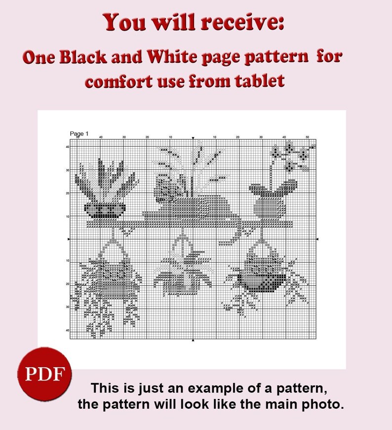 Bitte nicht koks Blumenkranz Kreuzstich-Muster: Badezimmer Humor (PDF-Muster) Bild 3