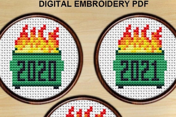 2020 And 2021 Dumpster Fire Embroidery Cross Stitch 5 Pdf Patterns Digital Download 3 Pcs Dumpster Fire Embroidery Cross Stitch Pattern Art Collectibles Fiber Arts Opama Com Br