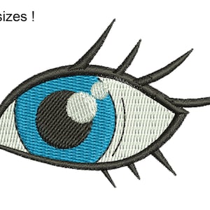 Eye Embroidery Design, Nice Eye Machine Embroidery Designs, Cute eye Machine Embroidery Design Files, 8 sizes