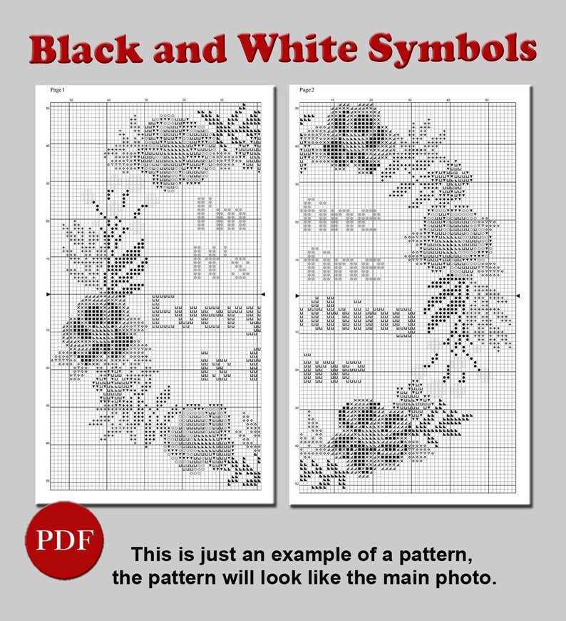 Floral Wreath Cross Stitch Pattern Digital Download Pdf Pattern File I M Not Perfect I M Awesome Embroidery Cross Stitch Pattern Art Collectibles Fiber Arts Keyforrest Lt