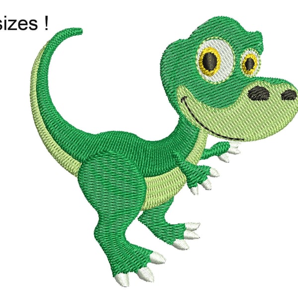 Dinosaur Embroidery Design, Dino Machine Embroidery Designs, Baby Kids Dinosaur Machine Embroidery Design Files, 8 sizes