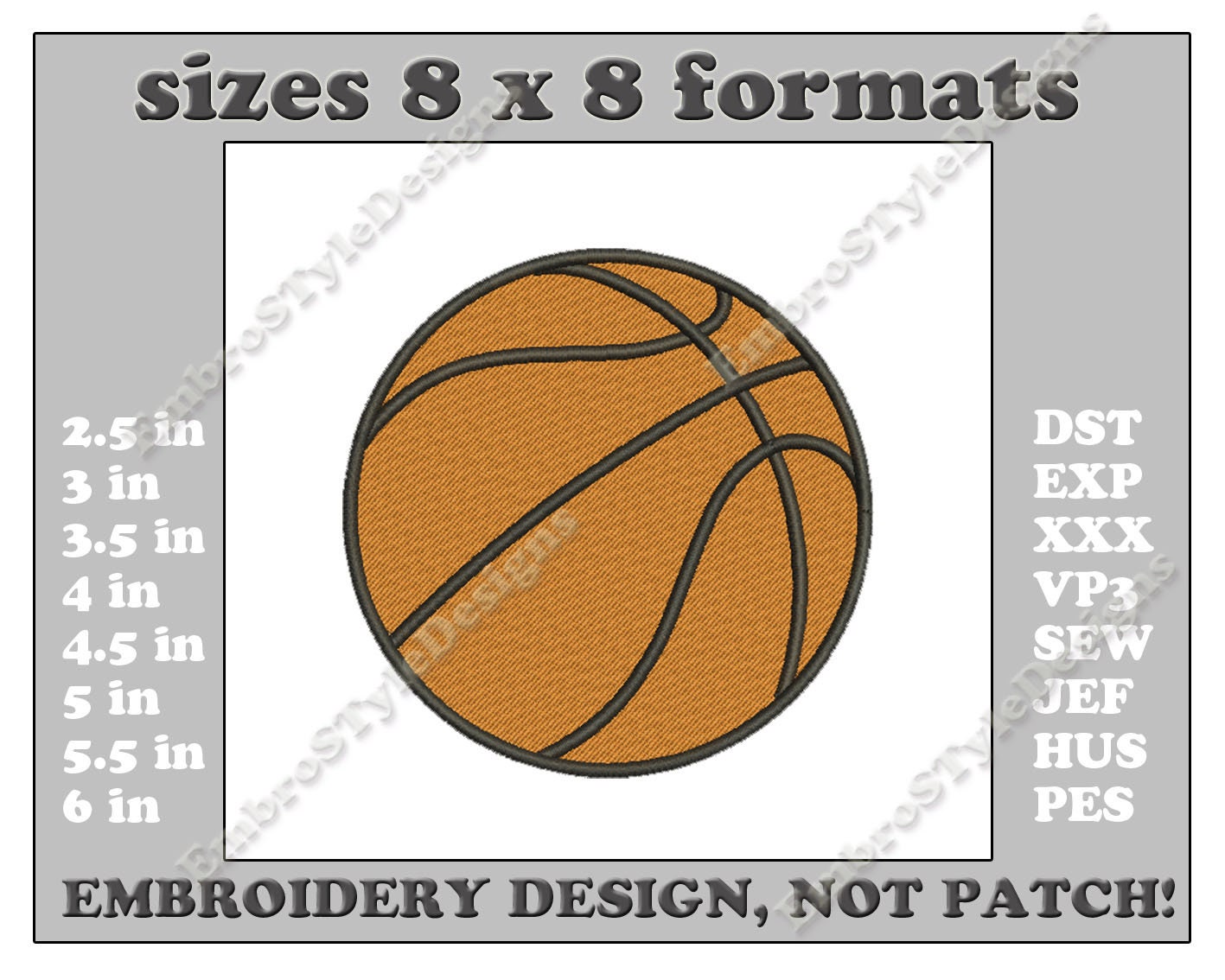 Ball Embroidery Designs Basketball. Football Soccer Ball. Etsy