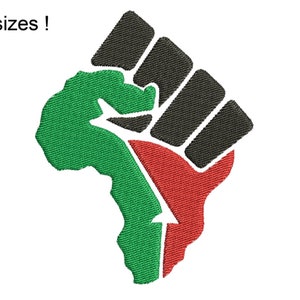 Fist Africa Embroidery Design, Fist Hand Africa Machine Embroidery Designs, Fist Machine Embroidery Design Files, 8 sizes