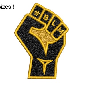 Fist Applique Embroidery Design, Fist Hand Applique BLM Machine Embroidery Designs, Fist Applique Machine Embroidery Design Files, 8 sizes