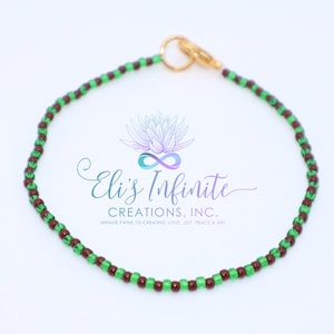 Ilde Africano de Orula con Cuentas Pequeñas - Hilo / Ide of Orula with Small Seed Beads & Beading Thread